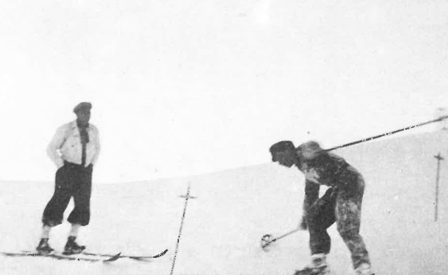 Skiunterricht in Ladis um 1941/42