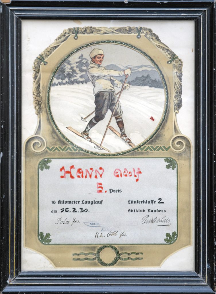 Urkunde Adolf Hann Tiroler Skimeisterschaften 1930